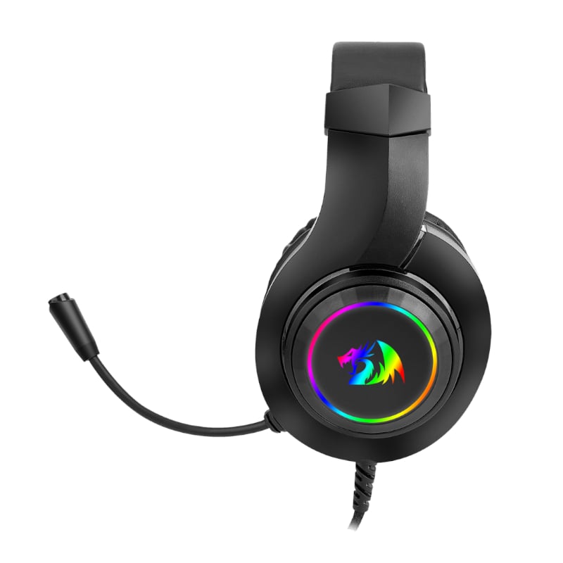 REDRAGON Over-Ear HYLAS Aux (Mic and Headset)|USB (Power Only)
RGB Gaming Headset - Black